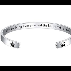 Bracelet for Women engraved 30th